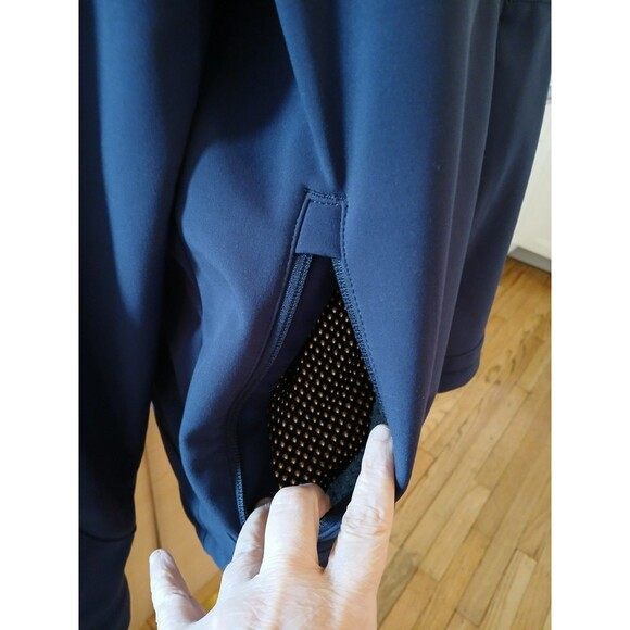 L.L Bean Men's Sweat Jacket Fleece Lined Inside Pockets Full Zip Blue Sz Medium - Picture 5 of 8